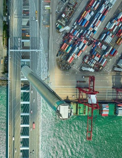 Helicopter ride - Tsing Ma bridge